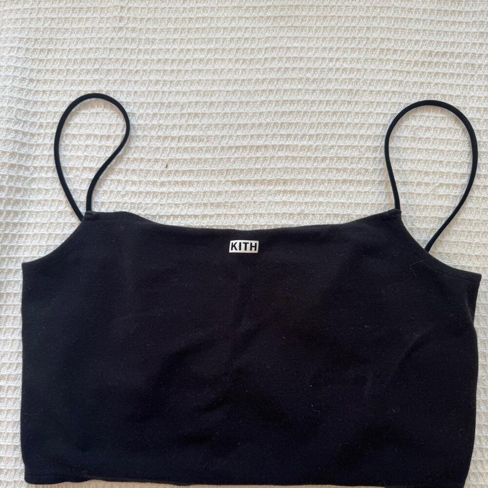 Kith black cotton tank top